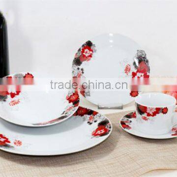 China white porcelain dinnerware set 20pcs for America