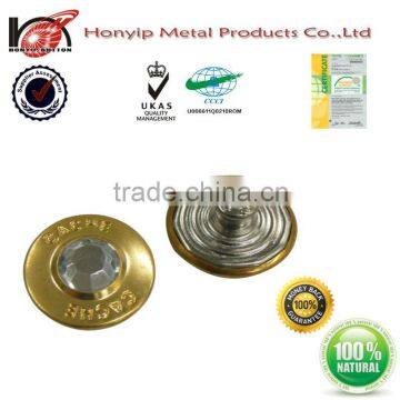 crystal shiny gold plating jeans buttons for jeans decorative