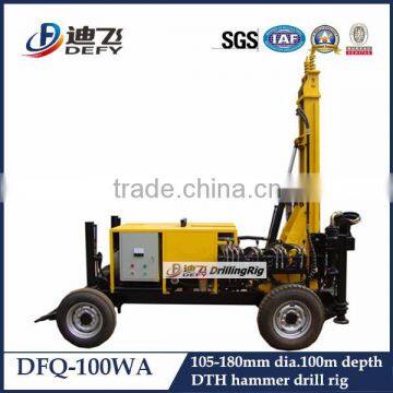 100m Dfq-100wa China New Best Truck Mounted Used Bore Water Well Drillig Machine Price with Air Compressor