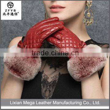 China wholesale high quality goat skin leather gloves