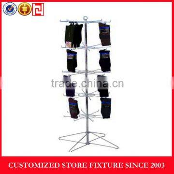 4 tier 4 Hooks wire Spinner Sock Display Rack stand