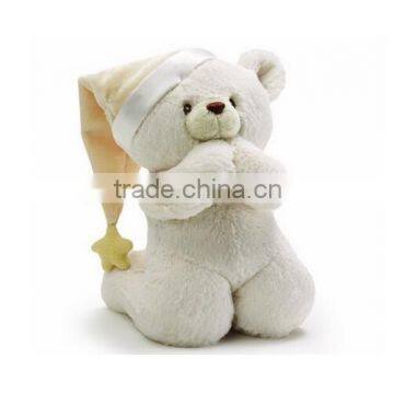 Plush sleeping bear, sleeping teddy bear toy, sleeping bear plush toy