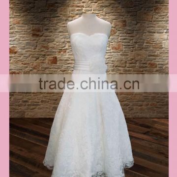 Romantic corded lace white lace see-through prom dress