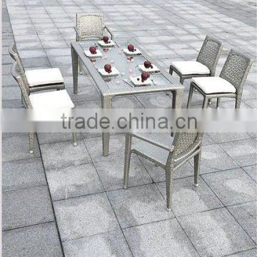 Outdoor Furniture Beautiful Weave Rattan Wicker Dining Set