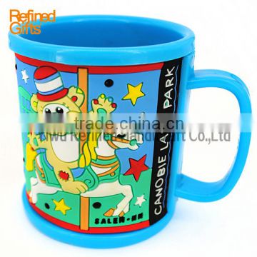 Menufacture China PVC rubber Coffee cup Mug Blue monkey Mugs Promotional Gift