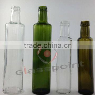 500ml 750ml 1000ml clear or green round dorica dark green olive oil glass comtainers