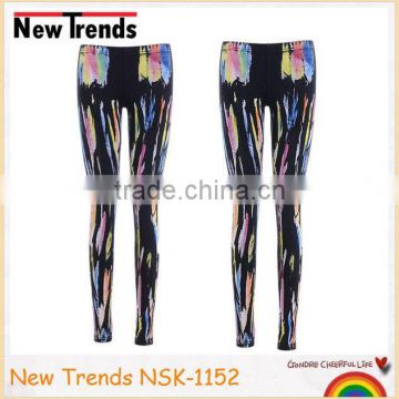 Fashion tie-dyeing colorful printing cotton leggings