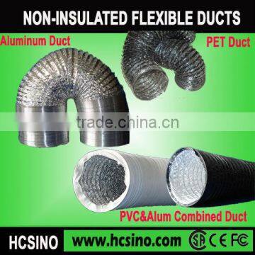 Air conditioning/HVAC System Flexible Aluminum non-insulated duct