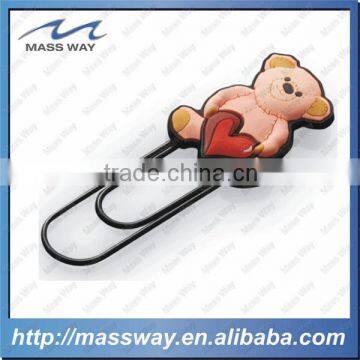 custom unique 3D shape soft PVC paper clip