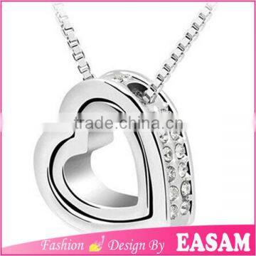 Easam Fashionable Eternal Love Double Heart Crytsal Gold Jewelry Quality Choice photo-6