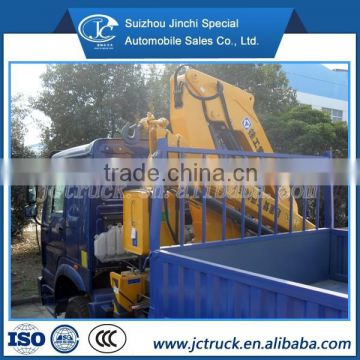 SINO HOWO 5T armhook tractor lift truck,truck with crane 5-10ton truck cranes for sale