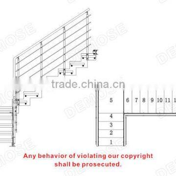 Indoor Metal Oak Treads Stairs photo-3