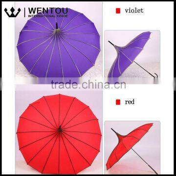Blooming Brollies Ribbed Polka Dot Pagoda Umbrella photo-2