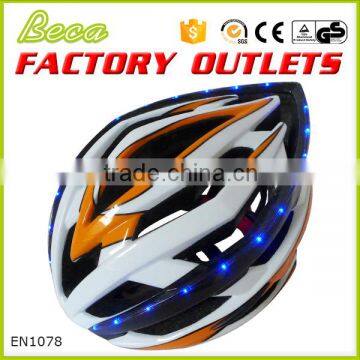 Adult PC shell in mold good quality CE helmet LED road bicycle helmet