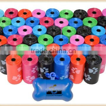 wholesale dpb-10 Dog Pet Waste Poop Bags, Bulk roll,Clean up refills-(Green, Blue, Purple, Red, Black, Pink,Rainbow of Colors)