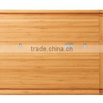 Eco-friendly and durable bamboo cutting board with groove