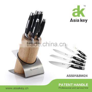 Manufacture High Quality 6-Piece Stainless Steel Knife Block Set