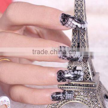 2015 hot sale nail art decals water transfer decals nail stickers Easy apply and remove nail