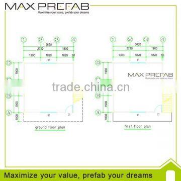 Low Cost Light Steel EPS Panel Prefabricated House Drawing