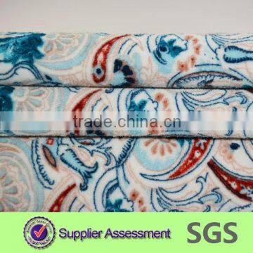 printed polyester spandex velvet fabric for dress