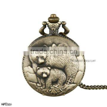 Chain Cheap Japan Quartz Style Antique Western Pocket Watch