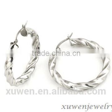 women silver plated stainless medical steel earring