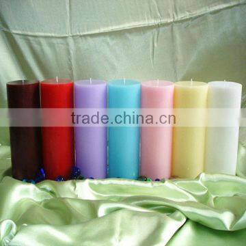 color pillar wax candle