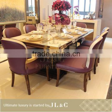 RT1512 Luxury Stainless Steel Dining Room New Design From JL&C Home Furniture