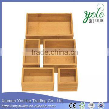 Drawer Organizer-Bamboo Drawer Organizer -Classics Bamboo Drawer Organizer Boxes