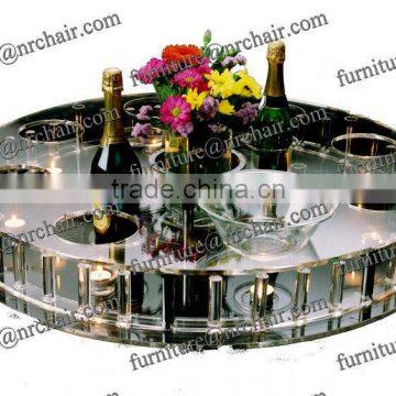 Shanghai commercial furniture event banquet decorative pole lazy susan