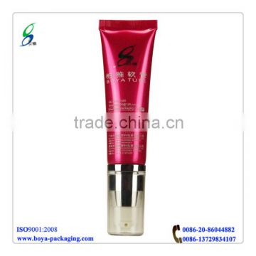 Plastic tube with pump head for cosmetic