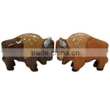 ceramic dolomite unique Buffalos magnetic cool salt and pepper shaker