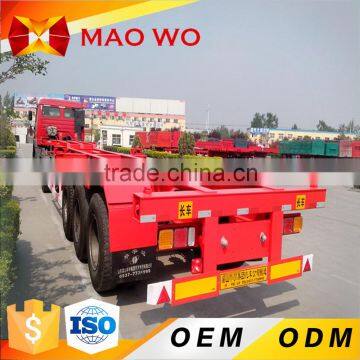 China hot 20ft 40ft skeletal container truck trailer for sale