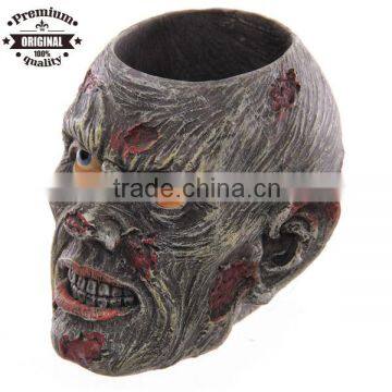 polyresin Zombie Head pen holder