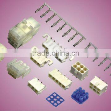 6.35 MM Pitch wire to board electrical connectors with buckle