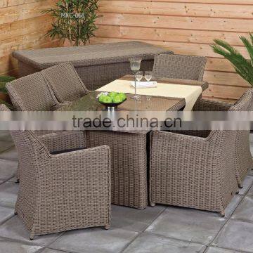 Resin Wicker Rattan Outdoor Dining Set- Synthetic rattan wicker dining room outdoor furniture