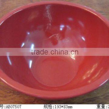 Melamine nice design solid color round salad bowl