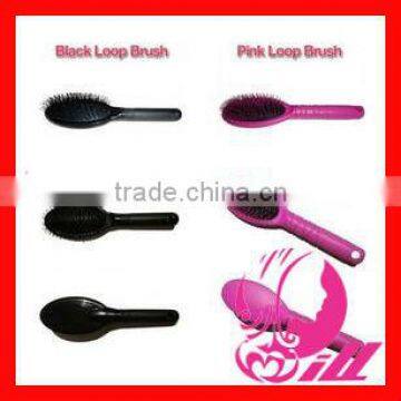 2014 loop brush hair extension pink hair brush hair extension comb