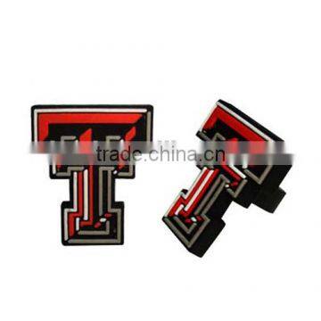 high sale letter T shape custom soft pvc pencil topper animal pencil caps