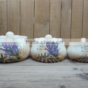 Manufacturer Type Handpainted Ceramic Round Biscuit Storage Container