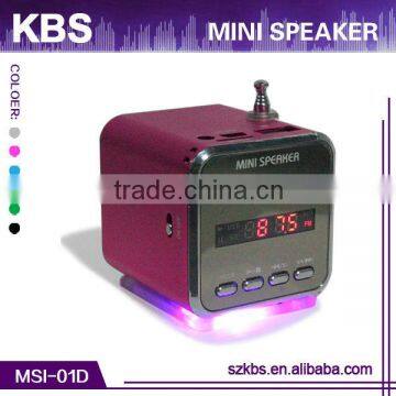 Portable With Compatible USB/FM Mini Flat Speaker