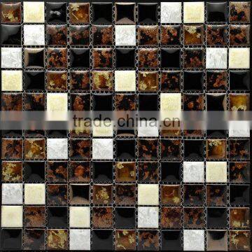 new design high quality black and white porcelain tile mosaic