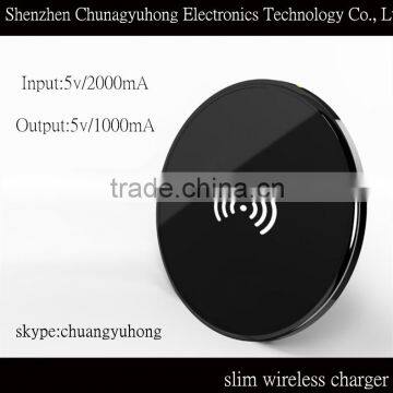 2015 New Mini Round Qi universal wireless phone charger