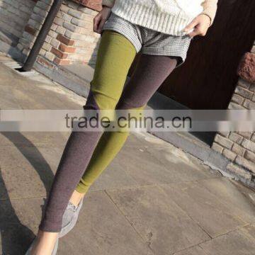 2015 hot sale new style yellow color cotton leggings wholesale