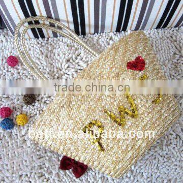 fashion natural straw beach bags