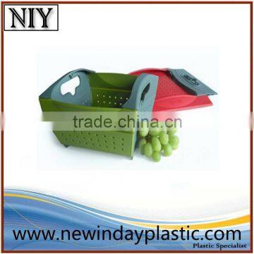 Foldable Plastic Vagetable Basket/ Fruit Basket photo-3