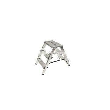 Bilateral aluminium ladder 2-8 steps 125/150kg, made in Poland, stock in Poland