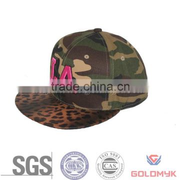 Autumn snapback cap ,camo material snapback cap , SGS ISO 9001 snapback cap