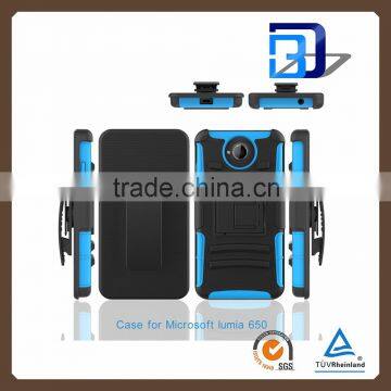 New Products 3 in 1 Holster Silicone + PC Hybrid Kickstand Handy Belt Clip Case for Microsoft Nokia Lumia 650 Cover Accessory photo-5