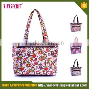 2016 hot sale lady bags custom handbag with owl animal printing